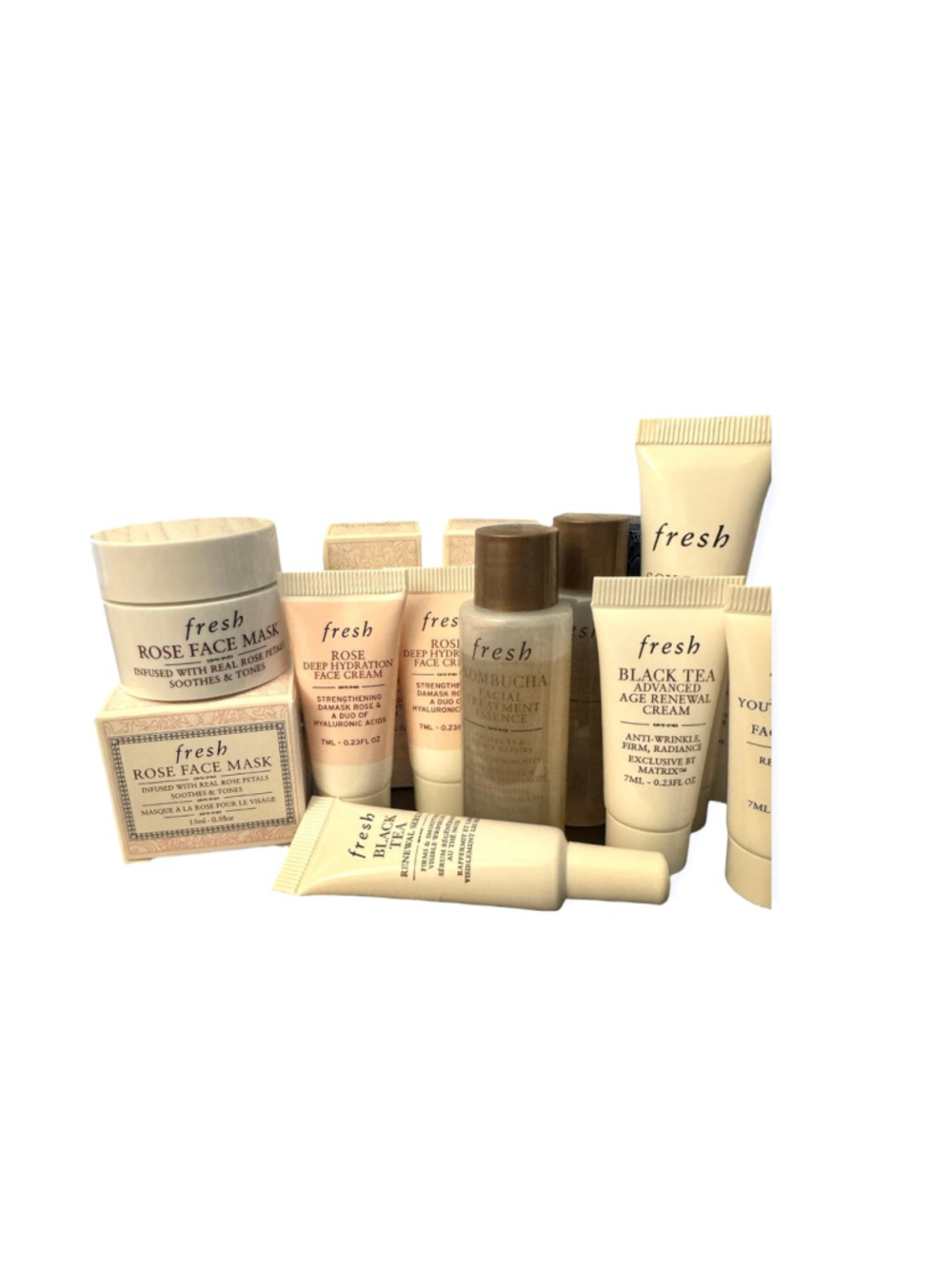 Fresh Skincare Mini Set, New. Travel Sized Cream/Cleanser/Essence/Mask. - Picture 2 of 7